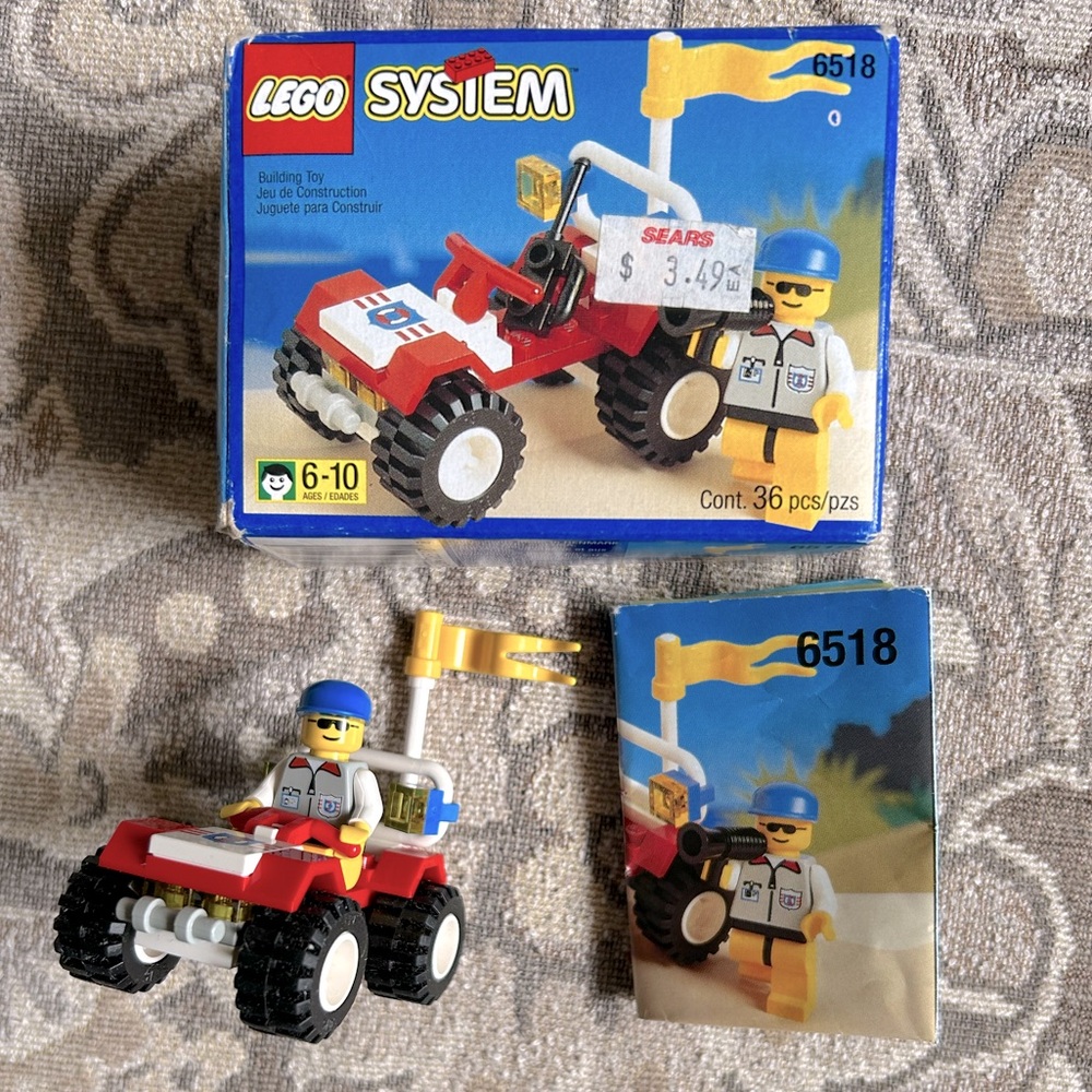 Vintage 1997 Lego set #6518 Baja Buggy Coast Guard Dune Buggy